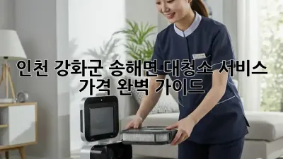 인천 강화군 송해면 대청소 서비스 가격 완벽 가이드