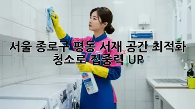 서울 종로구 평동 서재, 공간 최적화 청소로 집중력 UP!